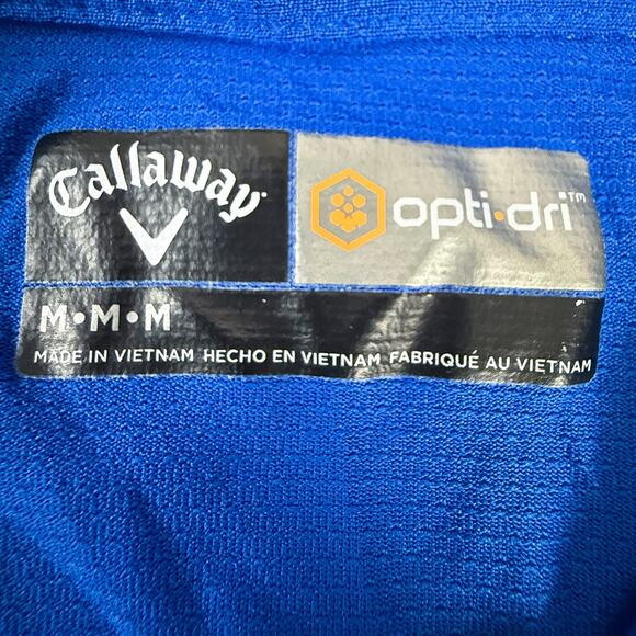 Callaway Opti-Dri Men’s Blue Polyester Golf Polo Shirt Moisture-Wicking - Picture 3 of 6